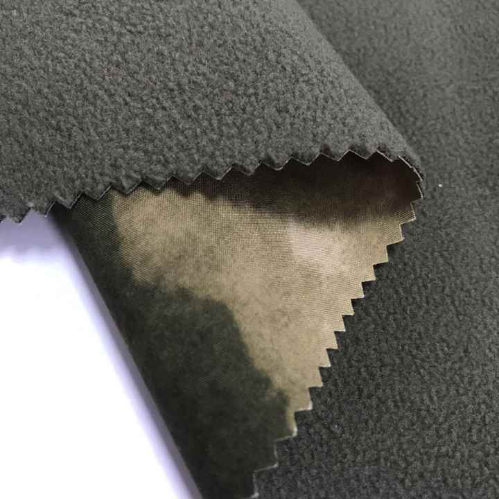 Bonding Polar Fleece 3 Layer Fabric Soft Polyester Printed Fabric 