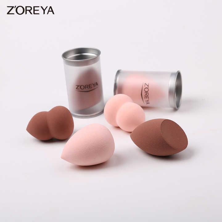 Multi-shaped facial makeup sponge 