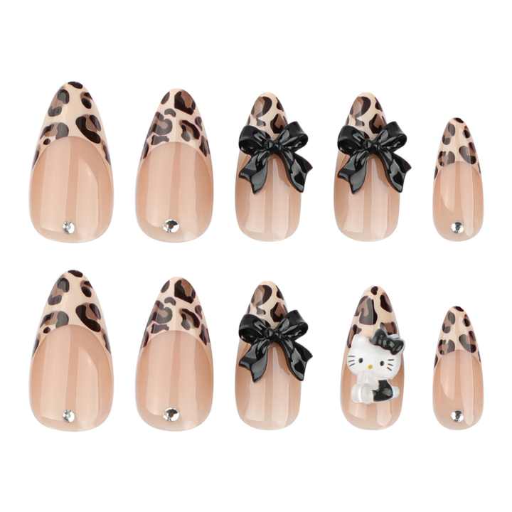 French Leopard Print Nail Set 