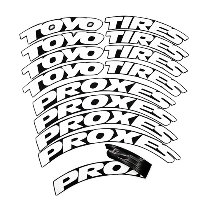 YO TIRES PROXES Tire Letter Stickers PVC Car Body Decor Decals with Lever Letters 