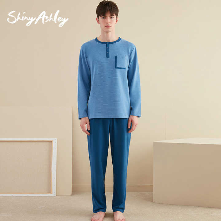 بيجامات رجالية دافئة للخريف والشتاء، ملابس نوم . Men's Warm Autumn Winter Pajamas