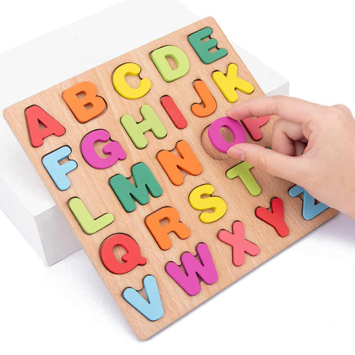 Wooden Board for Kids Letters and Numbers 