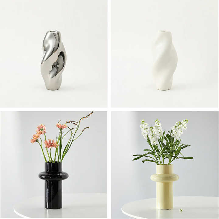 مزهرية ريفية من المينا النوردية . Nordic enamel country vase