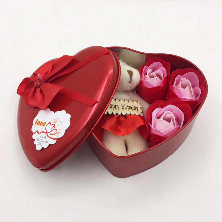 Box Scented Bath Rose Gifts - Beautiful Flower Box 