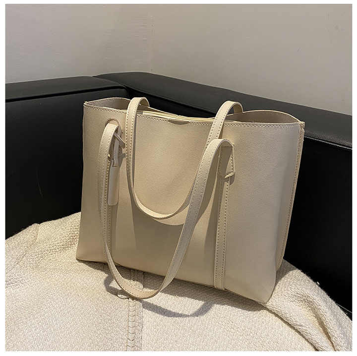 Women's wide leather bag
