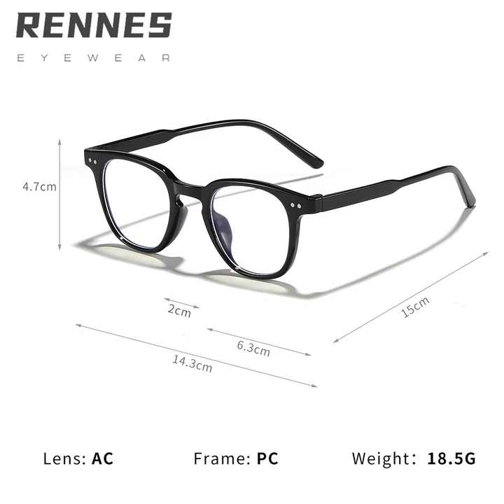 Men's Women's Daily Reading Square Flat-Daily Reading Glasses 