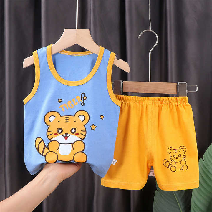 Boys' shorts, summer clothes for little boys with cartoon print 