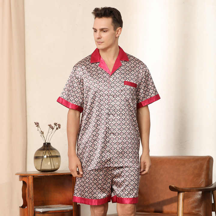 Men's silk pajamas 