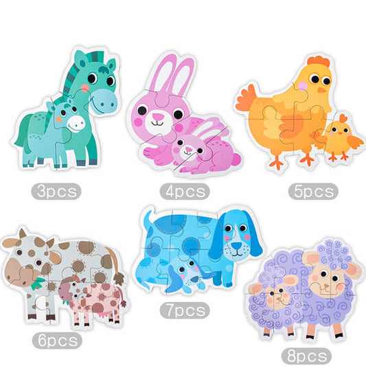 Wooden Learning Card Puzzles Game Early Educational Game. 