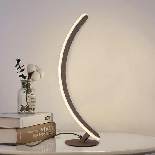 curved table lamp
