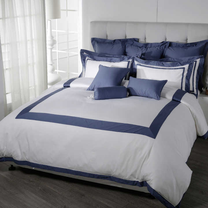 French Style Flat Sheet for Hotel Plain White Linen Hotel Bedding Queen King Size for Five Star Hotel 