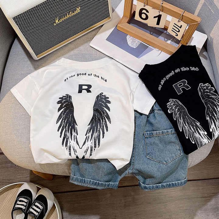 Boys' short-sleeved wings shorts 