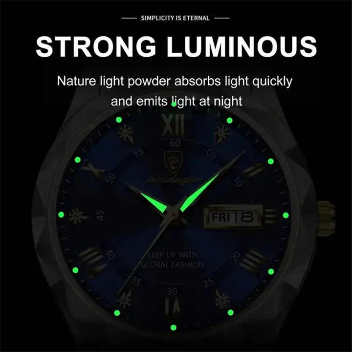 POEDAGAR 615 Men's Watch Top Brand. 