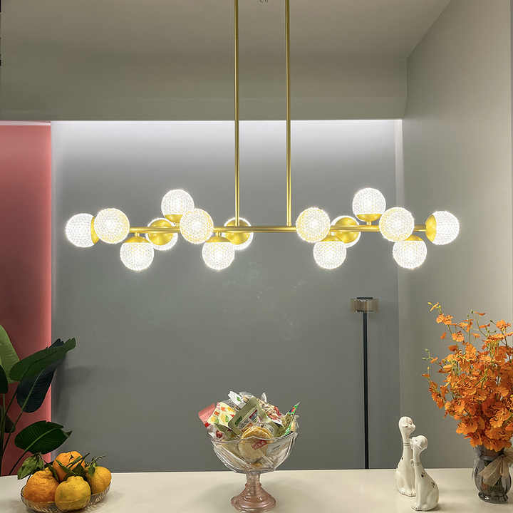 Luxury gold glass chandelier 
