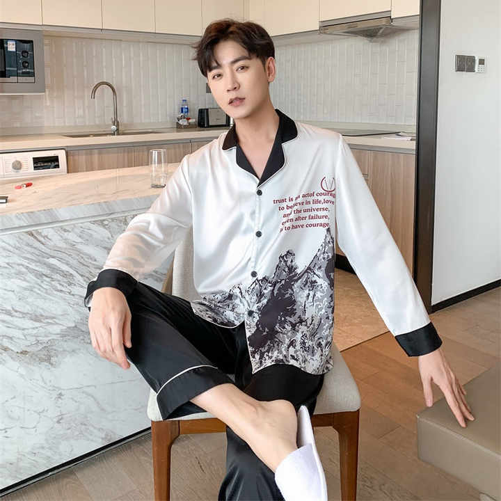 New spring and autumn men's thin home clothes 