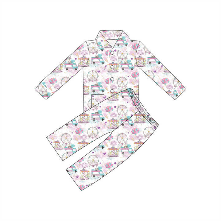 Qingli OEM Custom Factory Heart-Shape Newborn Baby Sleepwear Set 