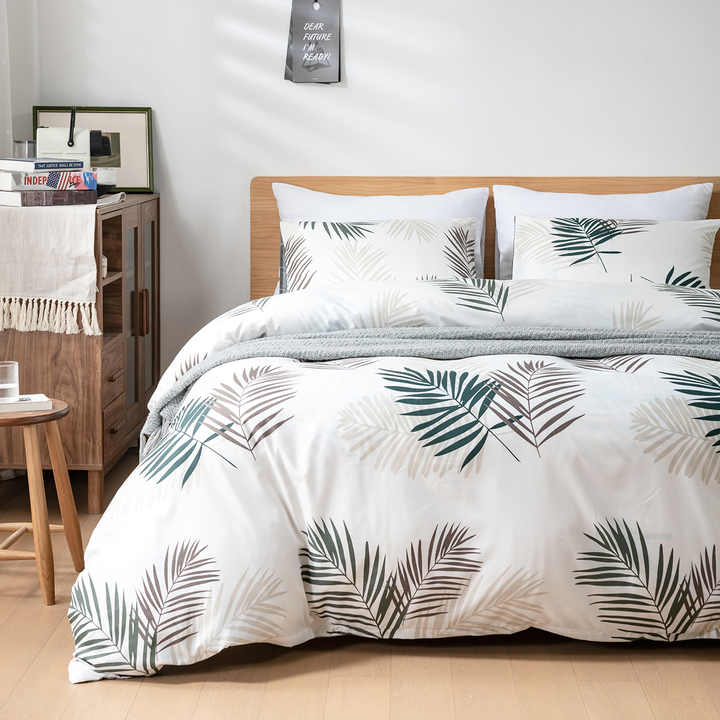 Countryside Collection, Brushed Polyester Flower Duvet Cover, Luxury Bedspread Set 