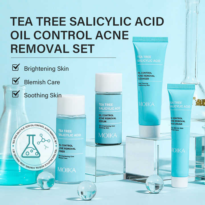 Tea Tree Salicylic Acid Acne Skin Care Se Private Label, Organic Facial Soothing Products 