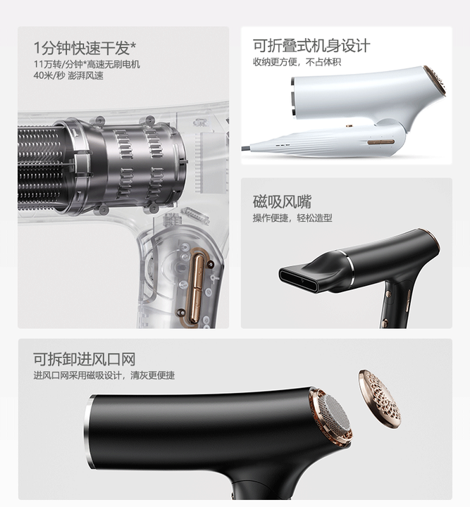 High Speed ​​Wireless Hair Dryer 