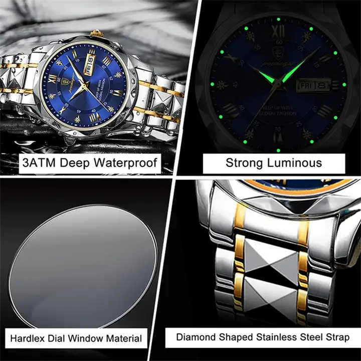 POEDAGAR 615 Men's Watch Top Brand. 