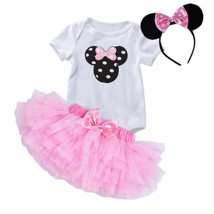 طقم ملابس صيفي للفتيات الصغيرات ، طقم ملابس للفتيات الصغيرات من رومبير توتو تنورة Toddler Girls Summer Clothes Set, Baby Girls Romper Tutu Skirt Outfits