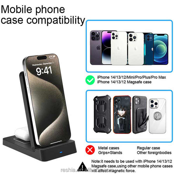 2-in-1 Wireless Charging with Custom Logo Compatible with . 