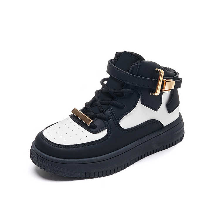 Boys' boots, children's casual shoes made of natural leather 