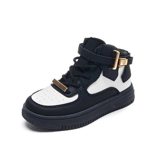 Boys' boots, children's casual shoes made of natural leather 