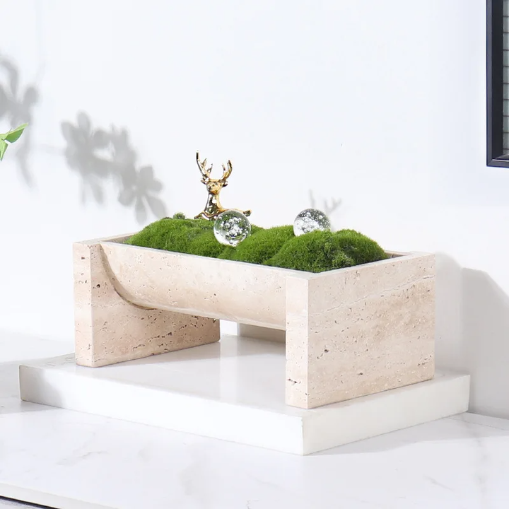 Stone and marble flower pot 