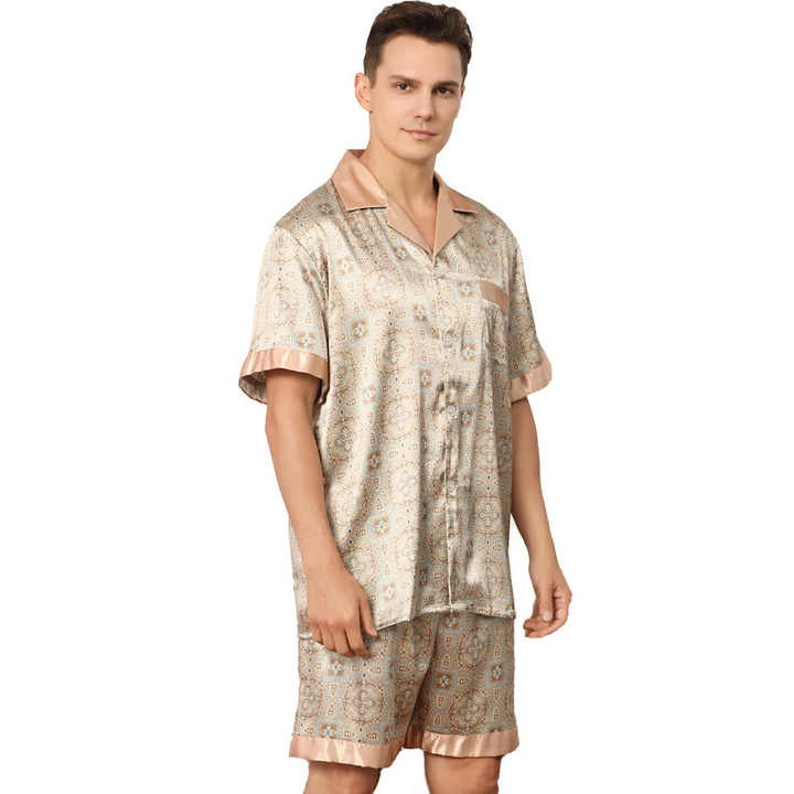 Men's silk pajamas 