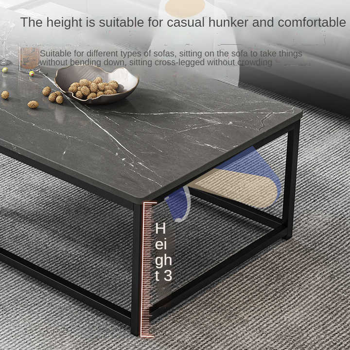 Coffee table for living room simple modern rock board small table 