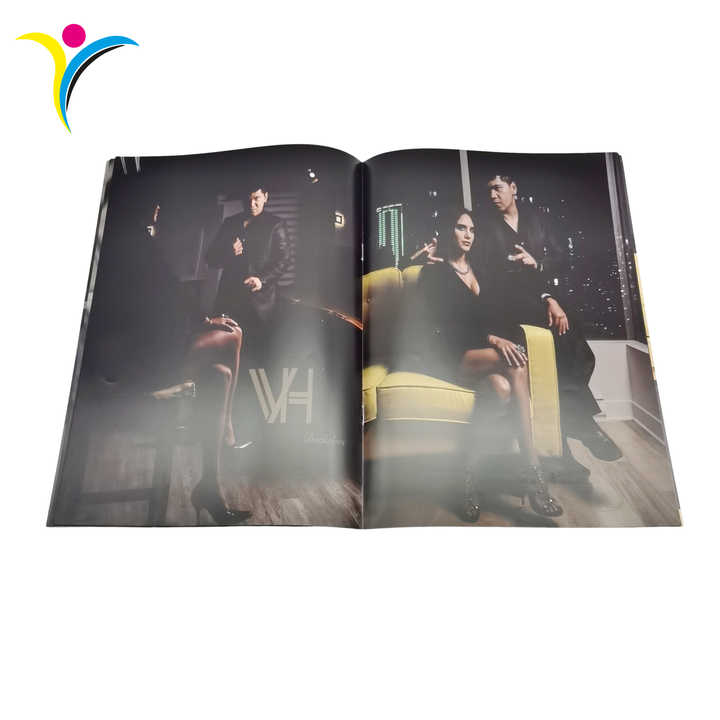 A4 Custom Fashion Magazine Brochure Printing Saddle Novels Template 