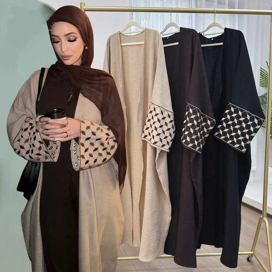 Colorful embroidered abaya 