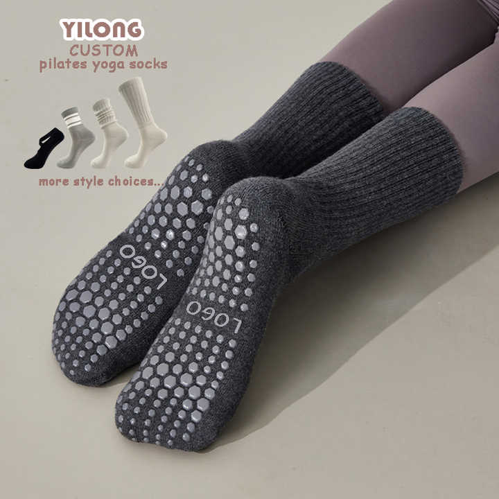 port Women's Custom Yoga Merino Wool Grip Socks Pilates 
