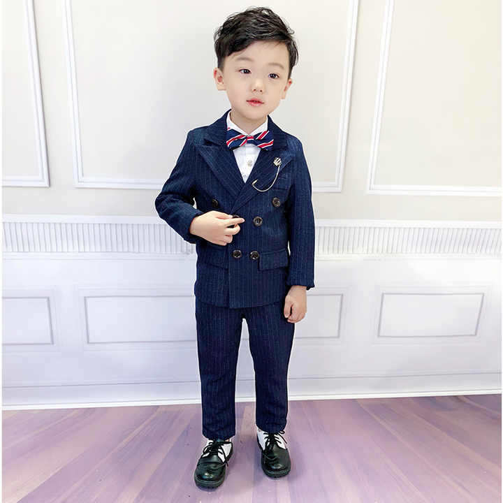 Boys Fashion Blazer Suit for Kids Wedding Flower. 