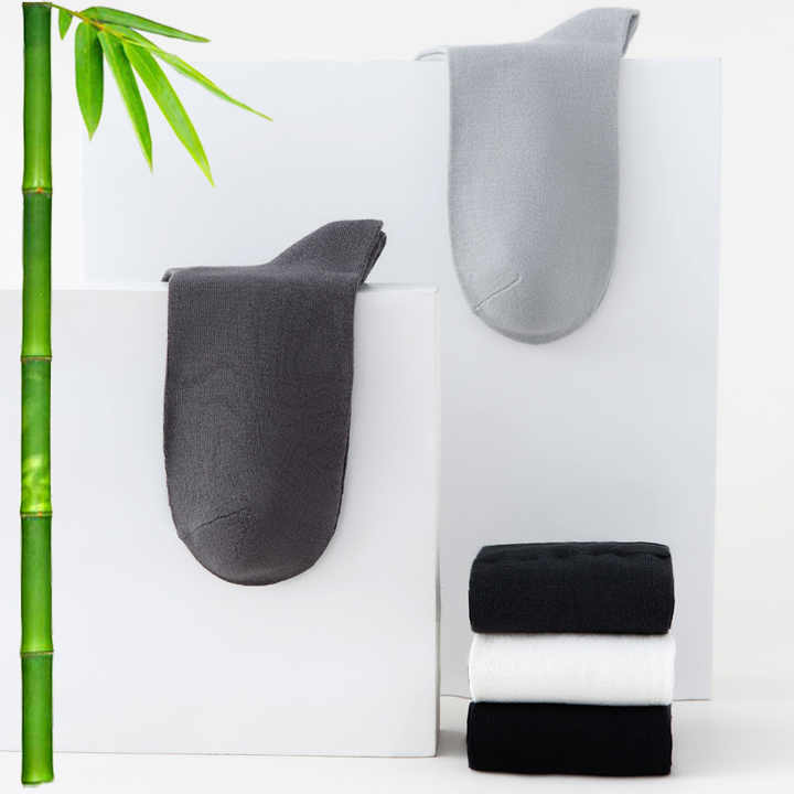 Pure Color Breathable Cotton Dress Socks Men's Tube 