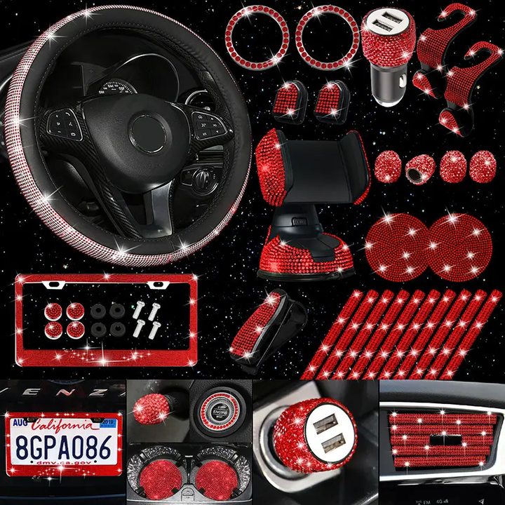 7 Piece Set of Exquisite Car Accessories for Women and 