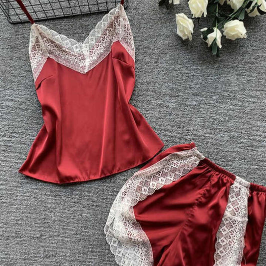 Sexy silk pajama set 
