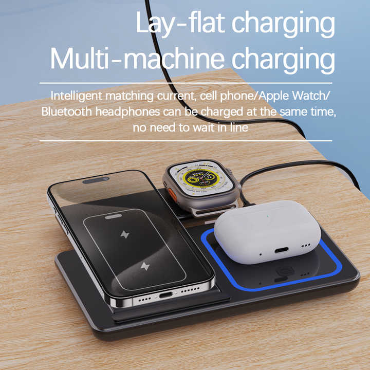 Portable 3 in 1 Fast Multifunctional 15W Phone Charger. 