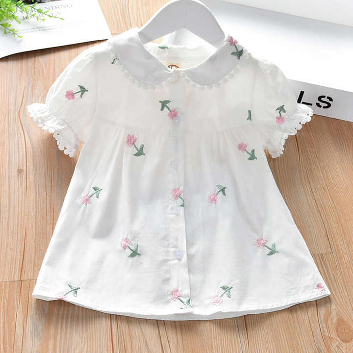 Cute Summer Clothes for Toddlers Clothes Short Sleeve Shirt Dress for Little G 