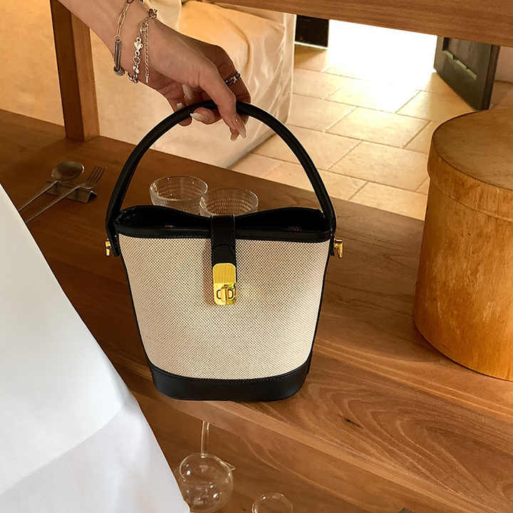Simple bucket bag for women 