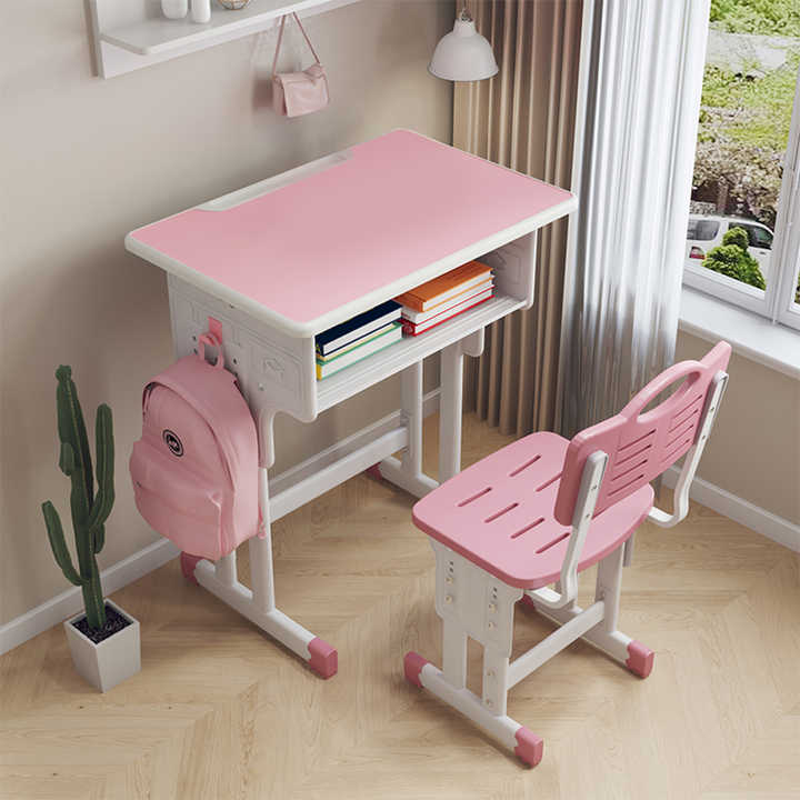 Height Adjustable Kids Study Table and Chair 