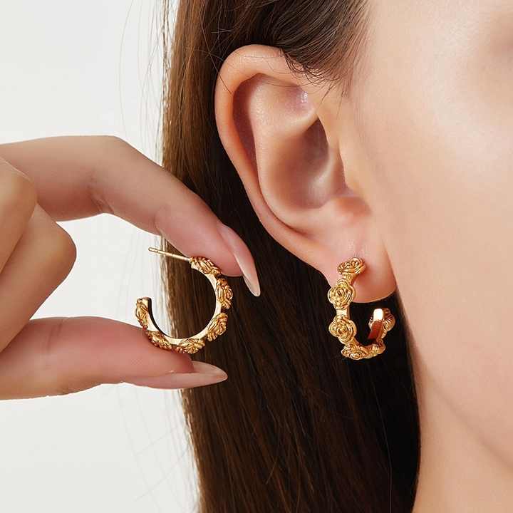 Stainless Steel Hoop Earrings 
