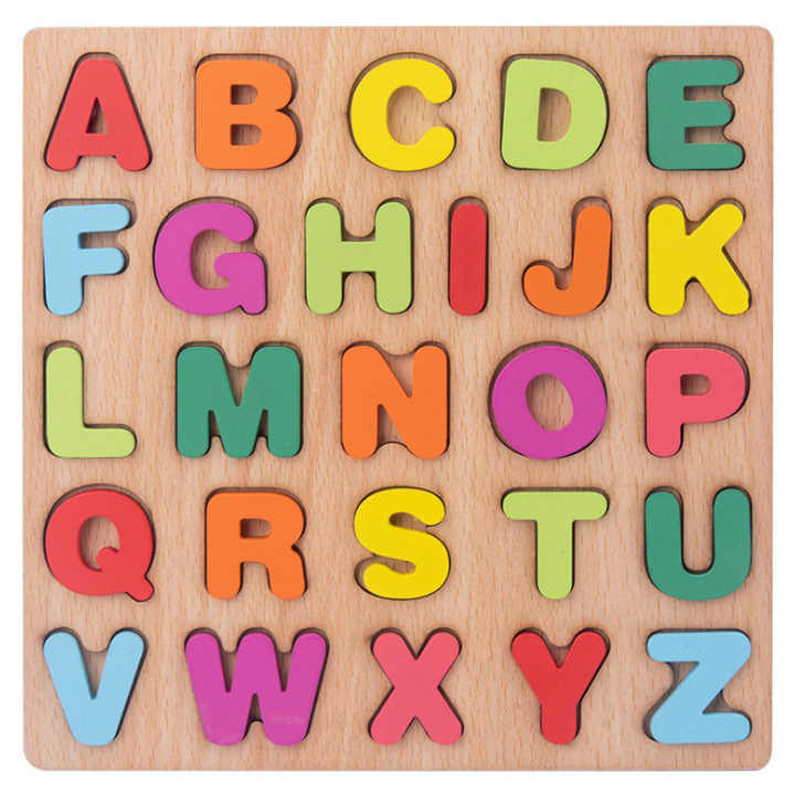 Wooden Board for Kids Letters and Numbers 