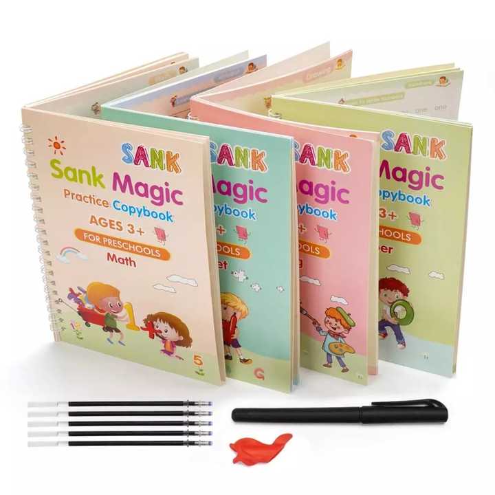 Educational books for learning English handwriting 4 