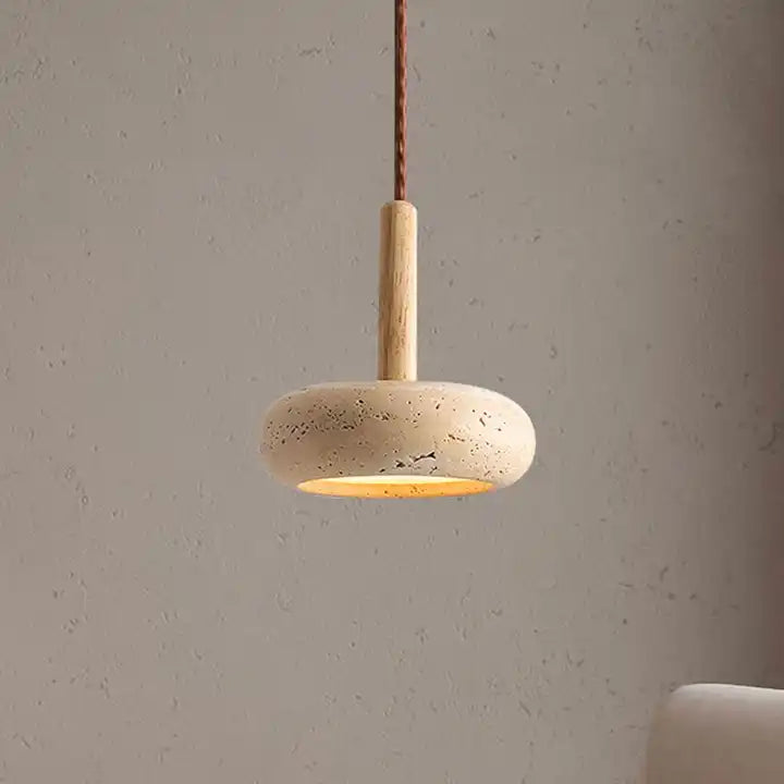 Travertine pendant lamp