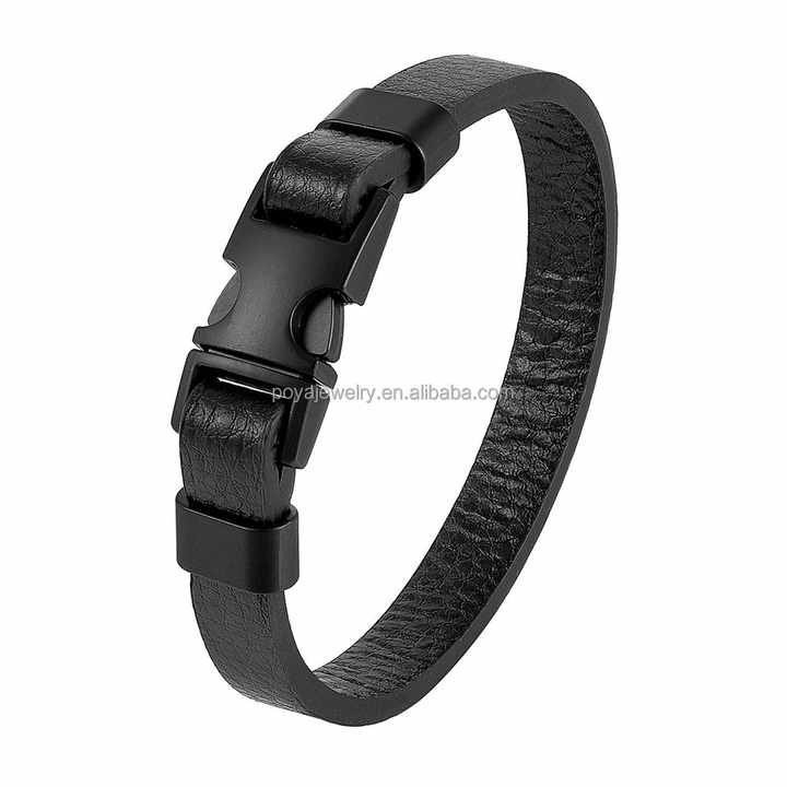POYA Men's Handmade Leather Bracelet, 