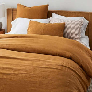 Breathable French Linen Bed Sheet Set, Washed 