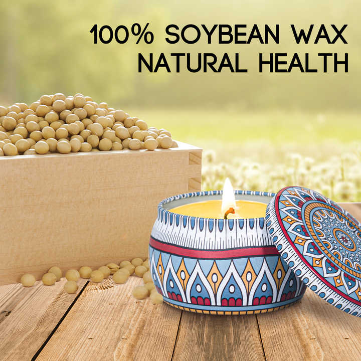 Set of Smokeless Soy Wax Scented Candles 