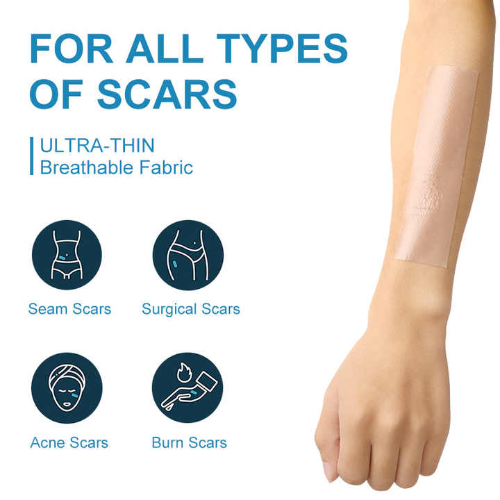 شريط من السيليكون لازالة آثار حب الشباب, يمكن  .  Silicone strip for removing acne scars,